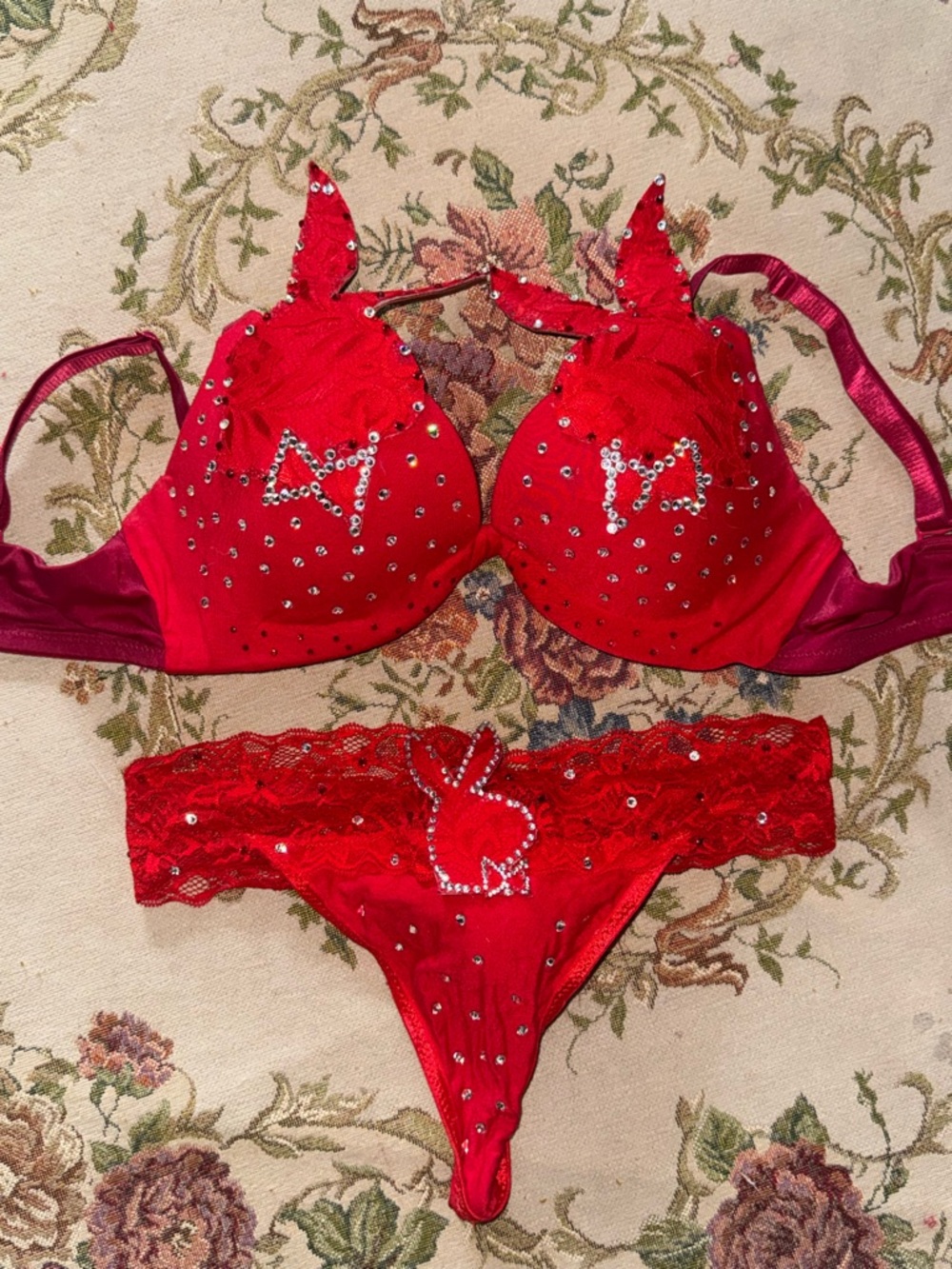 Playboy bunny custom made lingerie set